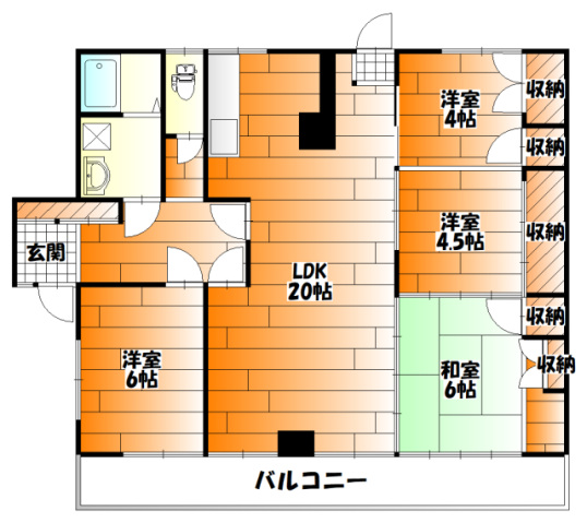 広島市南区宇品東のマンションの間取り