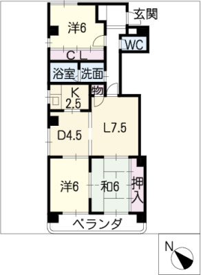 メゾンTアサイの間取り