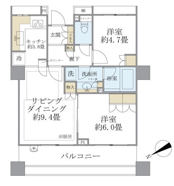 プラウド駒込の間取り