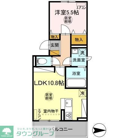 【千葉市稲毛区穴川のアパートの間取り】