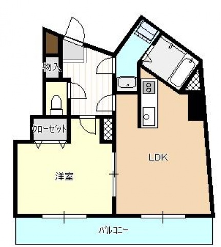 広島市東区牛田新町のマンションの間取り