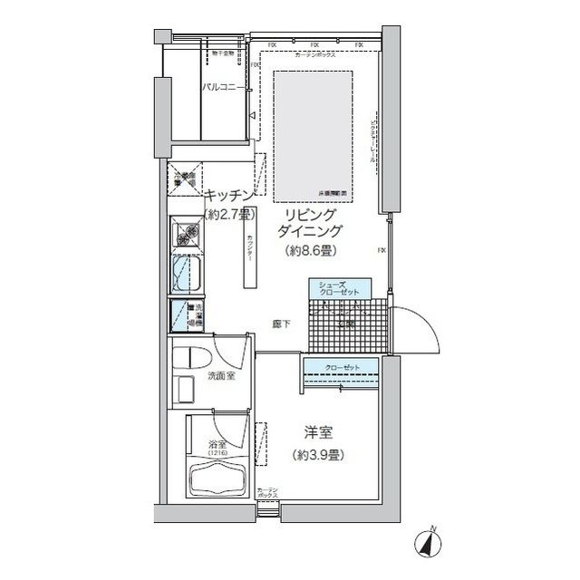 ガーデニエール砧　ＷＥＳＴの間取り