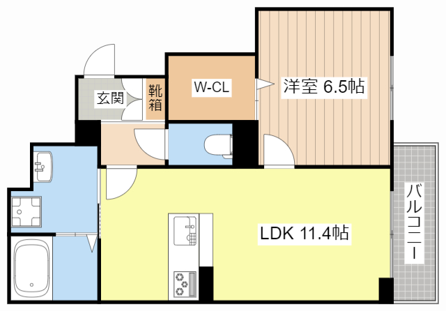 長浜市新庄中町のマンションの間取り