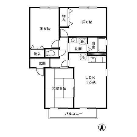 セジュール本鳥栖A棟の間取り