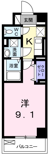 姫路市花影町のマンションの間取り