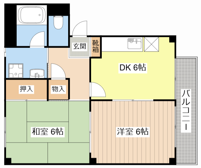 甲賀市甲南町新治のアパートの間取り