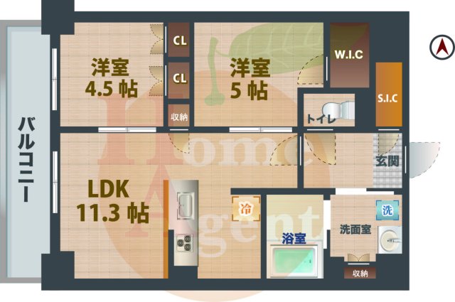 中野区弥生町のマンションの間取り