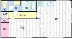 札幌市豊平区西岡五条のアパートの間取り