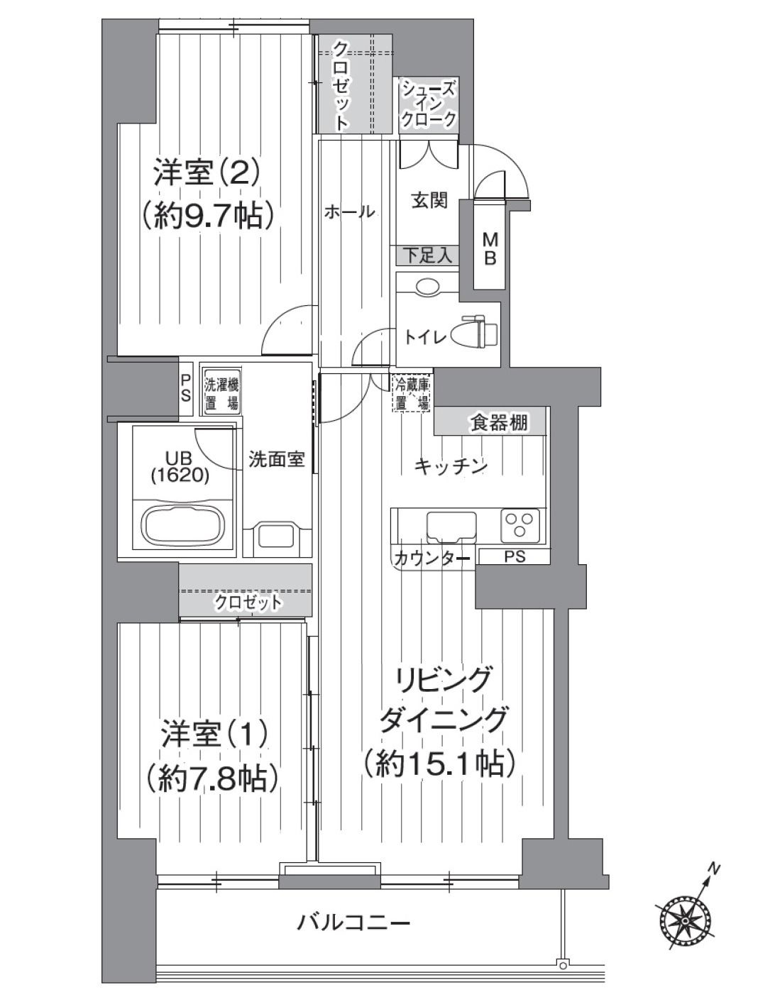 【柏市根戸のマンションの間取り】