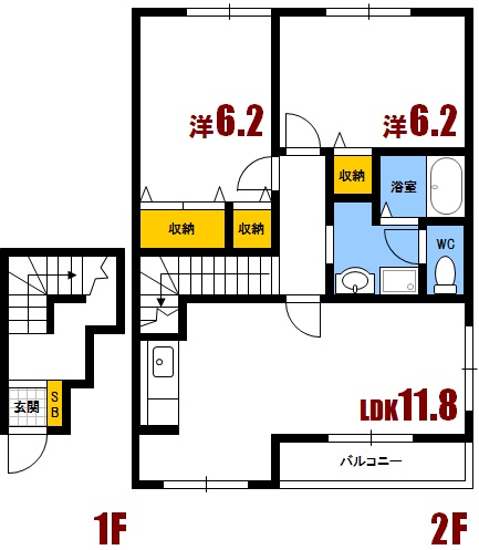 レジデンスＫII12-30の間取り