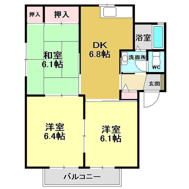 アメニティ朝倉Aの間取り