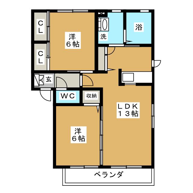 Ｈｉｌｌｓ庄野　Ａ棟の間取り