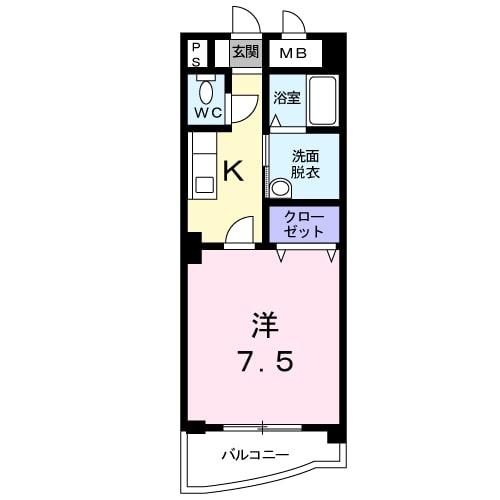 山陽小野田市日の出のマンションの間取り