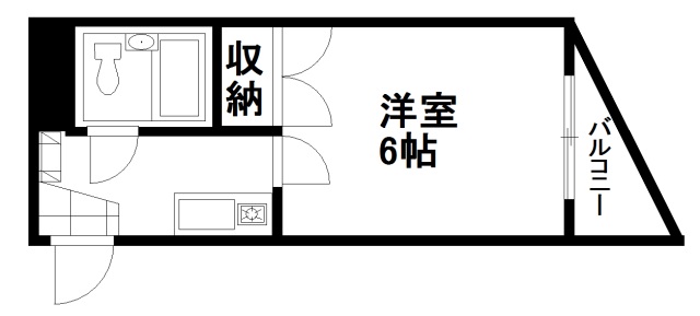 広島市中区東白島町のマンションの間取り