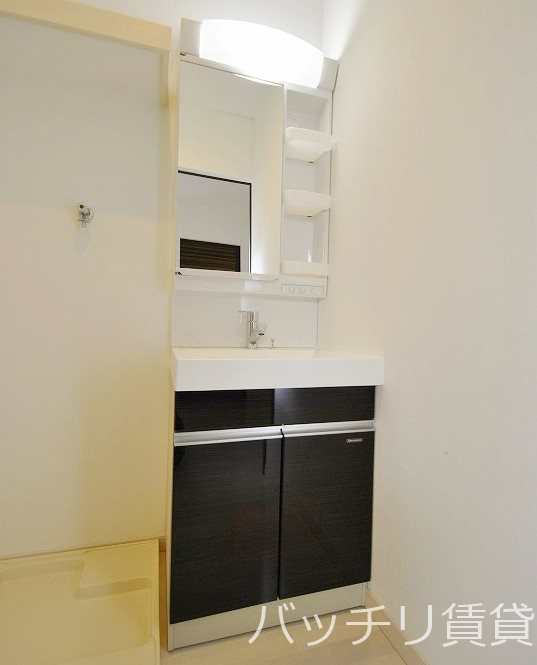 洗面設備　同シリーズの別号室の画像。現況を優先します。