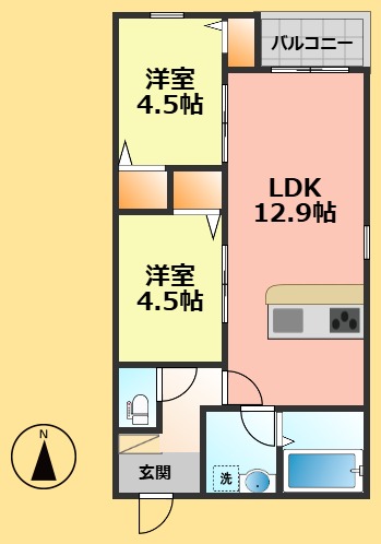 CS名塚の間取り写真