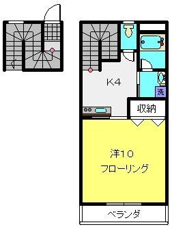 グレハイツ川原弐番館の間取り写真