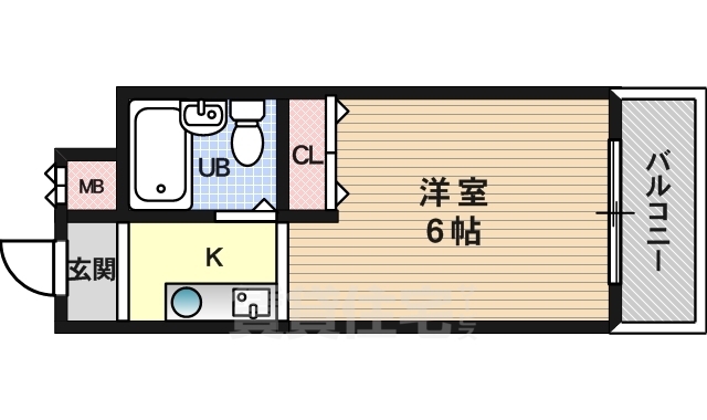 阪急宝塚線 十三駅 徒歩10分 8階建 築39年の間取り写真