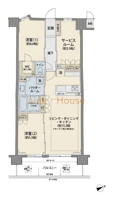 都営新宿線 船堀駅 徒歩6分 9階建 築10年の間取り写真