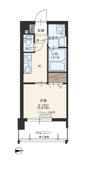 アースコートY’sシティ東神原の間取り写真