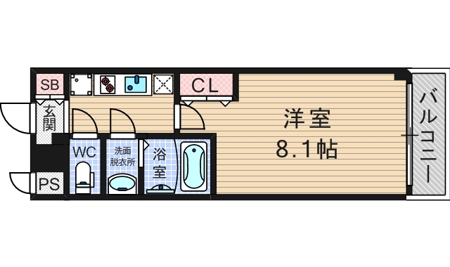 サムティ阿波座BELSIAの間取り写真