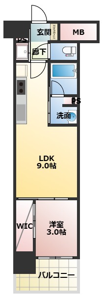 ＪＲ東海道本線 東淀川駅 徒歩4分 15階建 築2年の間取り写真