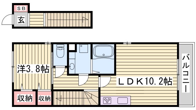 アルレーヌ恵比須の間取り写真