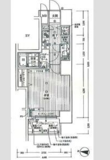 アドバンス心斎橋グランガーデン 1006号室号室の間取り写真