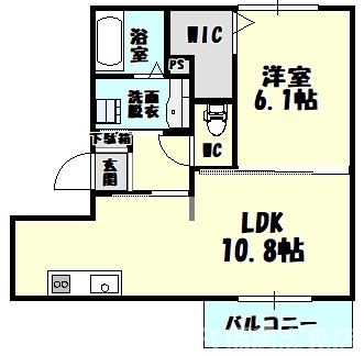 ＪＲ篠栗線 原町駅 徒歩10分 2階建 築9年の間取り写真