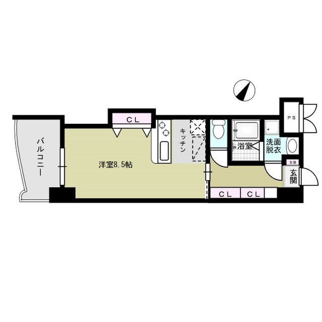 地下鉄空港線 中洲川端駅 徒歩2分 14階建 築13年の間取り写真