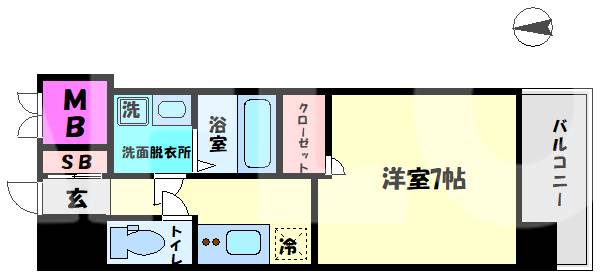 スプランディッド難波SOUTHの間取り写真