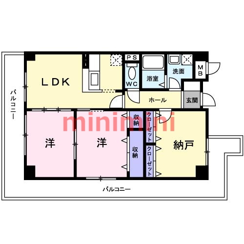 阪急京都線 茨木市駅 バス乗車時間：14分 最寄りバス停で下車 徒歩7分 3階建 築21年の間取り写真