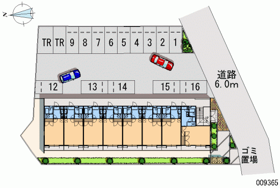 【レオパレス輝石の駐車場】