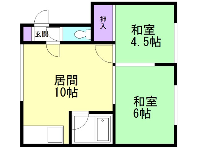 ハピネスコーポ北郷の間取り