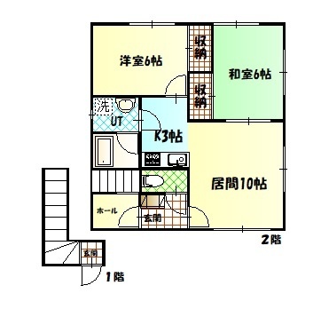 旭川市豊岡十三条のアパートの間取り