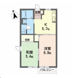 エバーグリーンＢの間取り