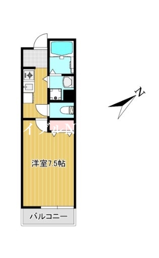 岡山市北区法界院のアパートの間取り