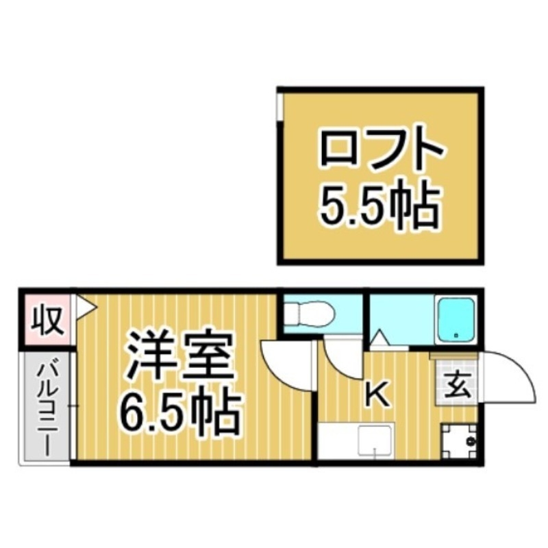 福岡県大野城市瓦田２（アパート）の賃貸物件の間取り