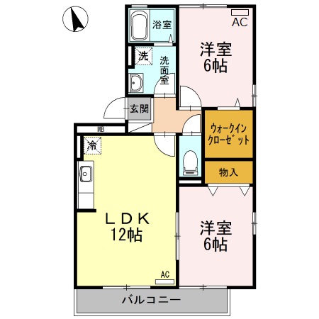 グレイス スクエア新涯 ５ C棟の間取り