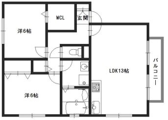 姫路市勝原区熊見のアパートの間取り