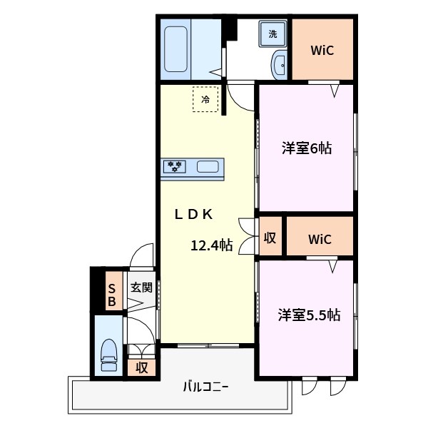 足立区日ノ出町のマンションの間取り