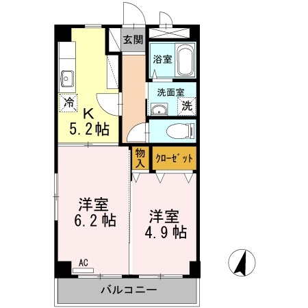 ロイヤルN　西棟の間取り