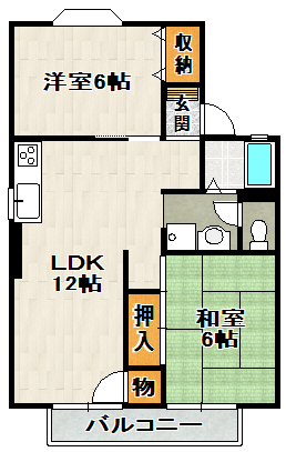 坂西レジデンスI A棟の間取り