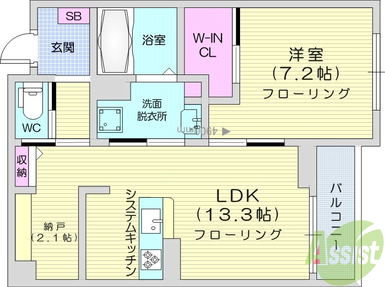 富岳五橋の間取り