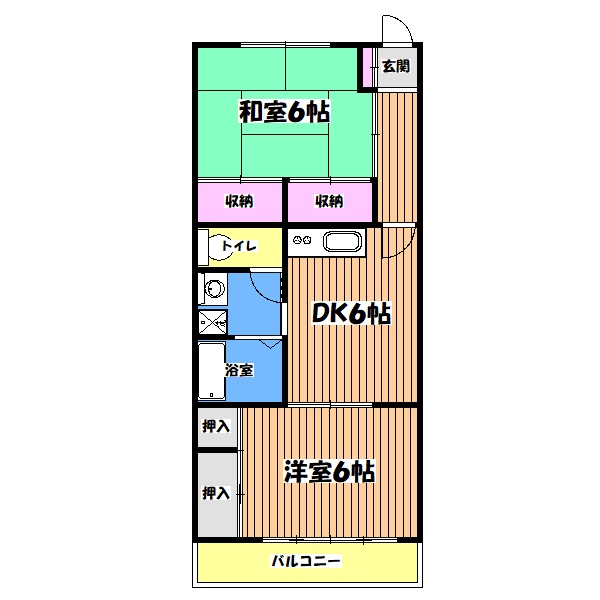 武蔵村山市中央のマンションの間取り