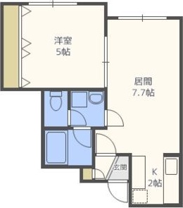 札幌市豊平区中の島二条のアパートの間取り