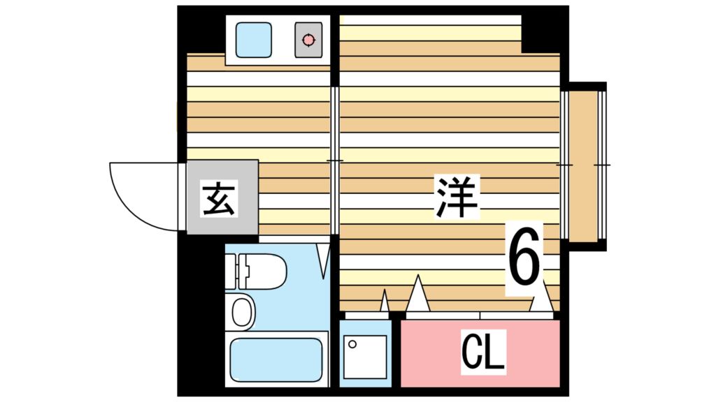 神戸市東灘区本山中町のマンションの間取り