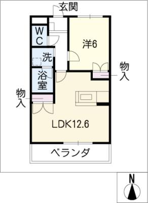 庵マンションの間取り