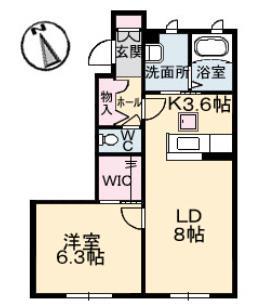 シャーメゾン際波　Ｃ棟の間取り