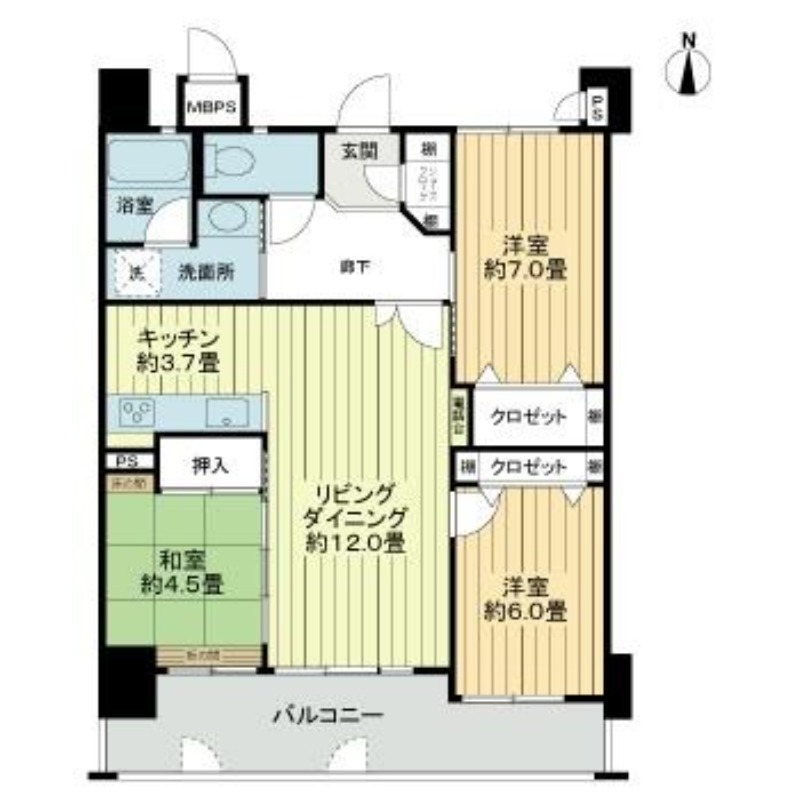 ライオンズパークシティ新都心の間取り